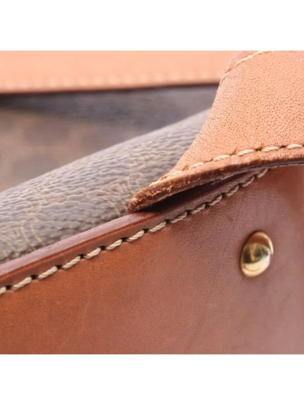 Celine Backpack Macadam Brown Dark Leather
